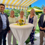 Foto von links nach rechts: Thorsten Schmieder (Vorstandsvorsitzender), Bianca Frey-Seebacher (Leitung Tagespflege Cité), Manuela Lang (Pflegedienstleitung), Martina Hurst (Vorständin Scherer Stiftung Baden-Baden) und Peter Fetscher (Geschäftsführer ASGA Verwaltung)