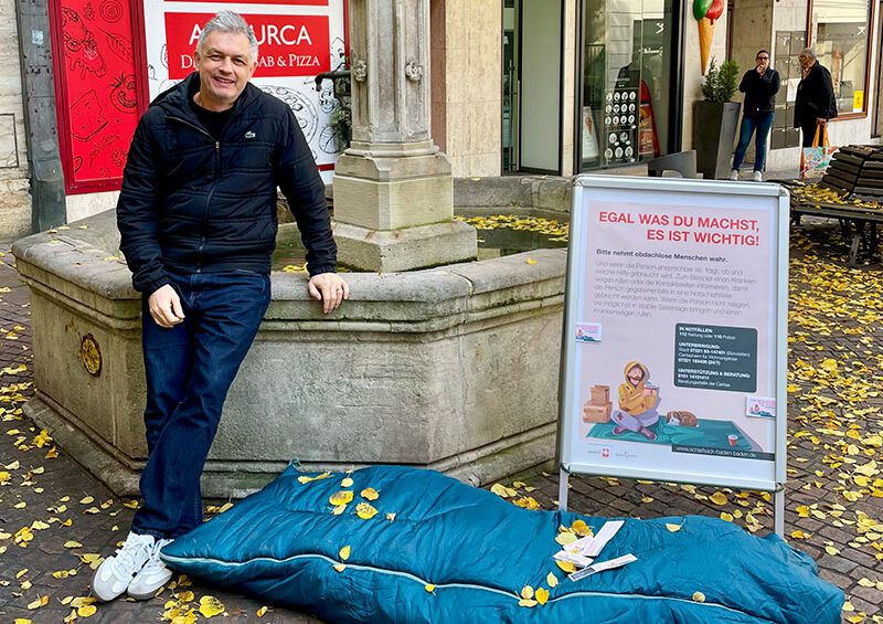 Kälteschutzaktion in der Baden-Badener Innenstadt