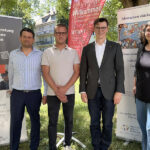 Thorsten Schmieder, Adrian Struch und Katharina Thomas (Caritasverband Baden-Baden e.V.) sowie Kai Whittaker (MdB)